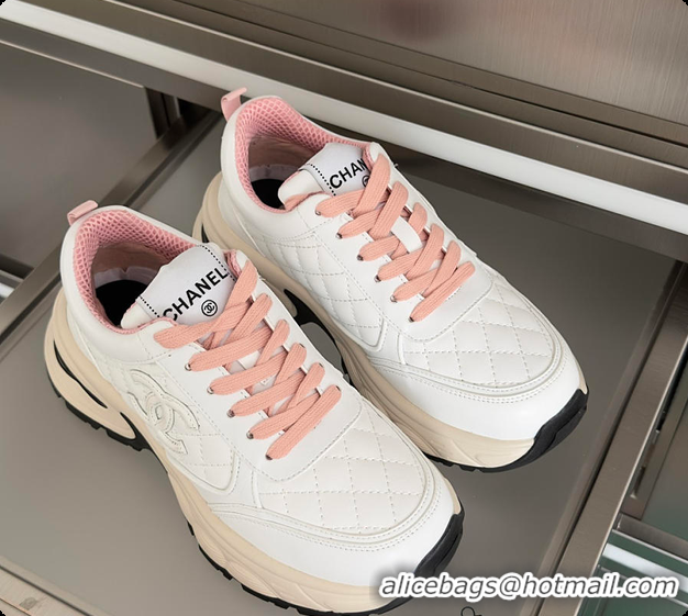 Good Quality Chanel Sneaker White & Pink 6080803