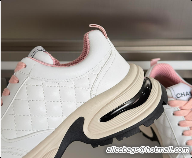Good Quality Chanel Sneaker White & Pink 6080803