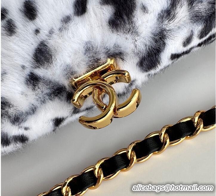 Traditional Discount Chanel Clutch with chain Lambskin & Gold-Tone Metal AS6237 White/Black 2026