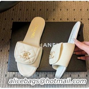 Purchase Chanel Mules Cotton Beige 6080806