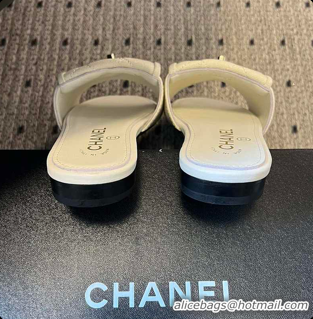 Purchase Chanel Mules Cotton Beige 6080806