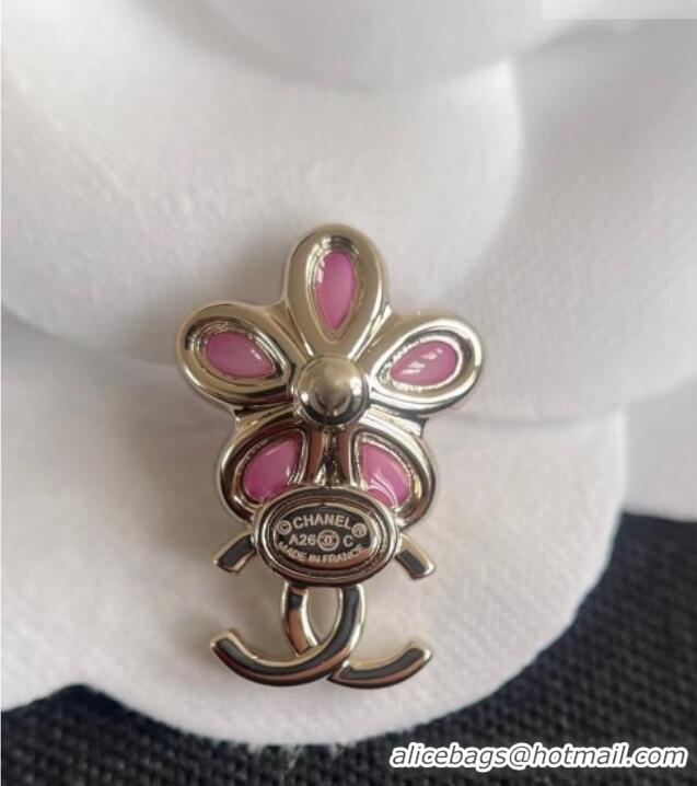 Buy Inexpensive Chanel Bloom Short Earrings 0108 Pink 2026