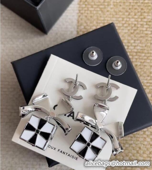 Cheap Chanel Bow Box Earrings CH010801 Black 2026
