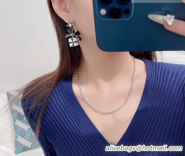 Cheap Chanel Bow Box Earrings CH010801 Black 2026