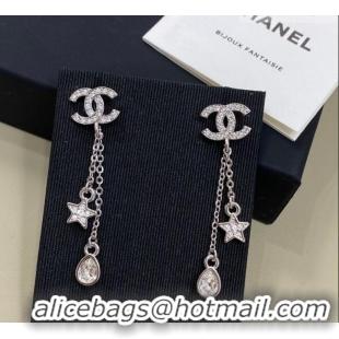Famous Brand Chanel Star and Strass Earrings 0108 Silver 2026