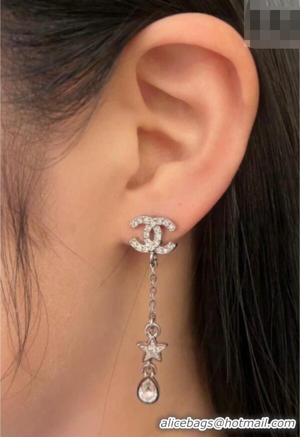 Famous Brand Chanel Star and Strass Earrings 0108 Silver 2026