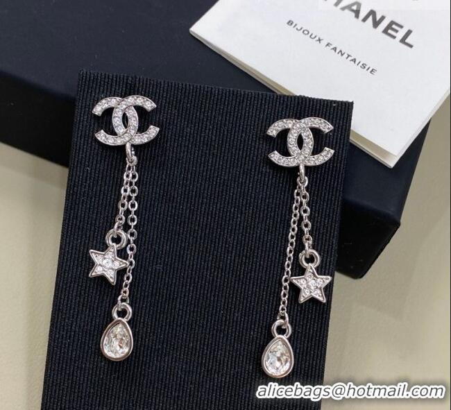 Famous Brand Chanel Star and Strass Earrings 0108 Silver 2026