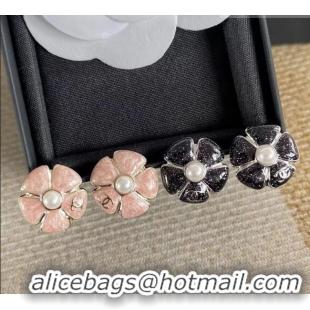 Reasonable Price Chanel Bloom Studs Earrings 0108 Pink/Black 2026