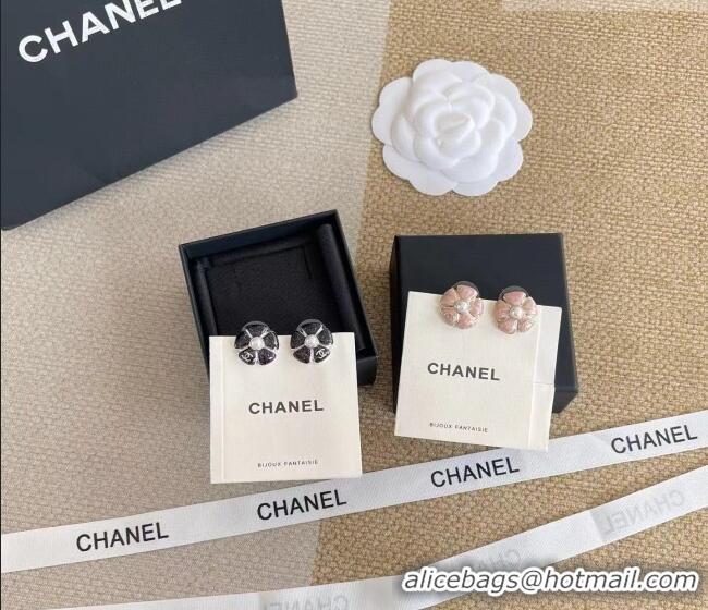 Reasonable Price Chanel Bloom Studs Earrings 0108 Pink/Black 2026