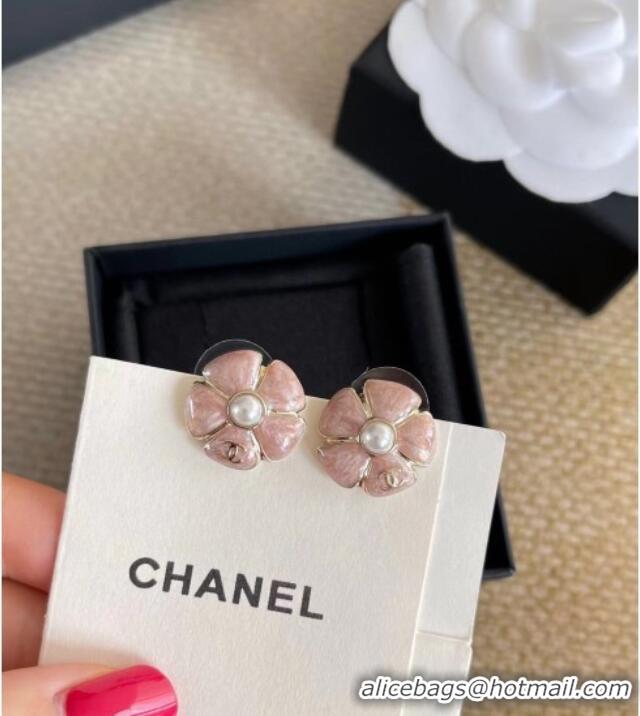 Reasonable Price Chanel Bloom Studs Earrings 0108 Pink/Black 2026