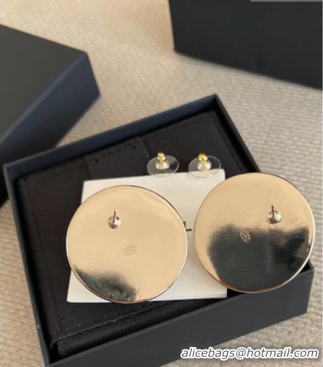 Famous Brand Chanel Large Studs Earrings 0108 White 2026