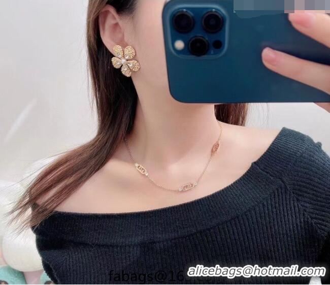 Discount Design Chanel Camellia Bloom Studs Earrings 0108 Gold 2026