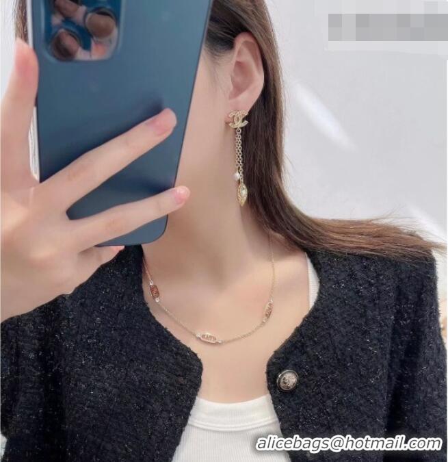Promotional Chanel Pendant Long Earrings 0108 Gold 2026