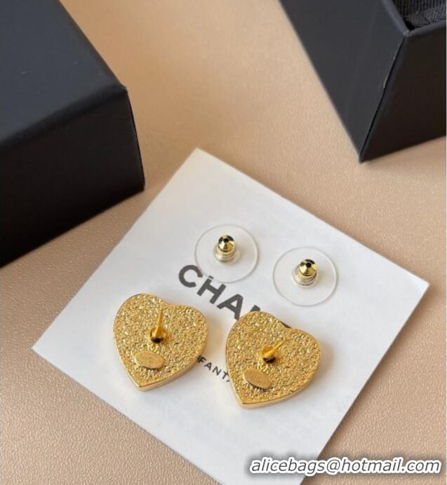 Good Taste Chanel Heart Studs Earrings 0108 Black 2026