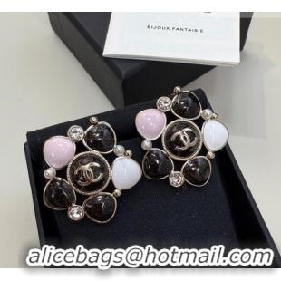 Shop Discount Chanel Stone Bloom Studs Earrings CH010805 Black 2026