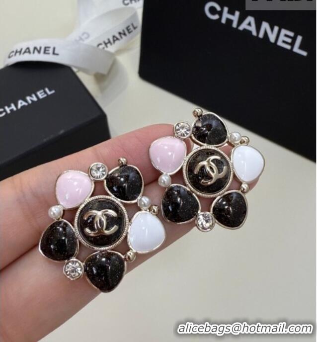 Shop Discount Chanel Stone Bloom Studs Earrings CH010805 Black 2026