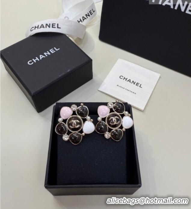 Shop Discount Chanel Stone Bloom Studs Earrings CH010805 Black 2026