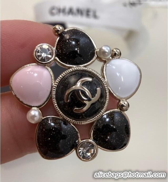 Shop Discount Chanel Stone Bloom Studs Earrings CH010805 Black 2026
