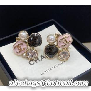 Best Price Chanel Stone Bloom Stud Earrings CH010806 Pink 2026