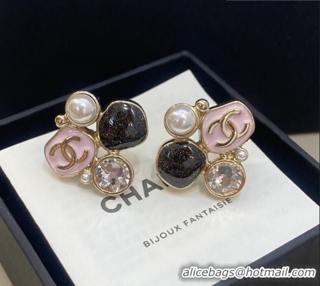 Best Price Chanel Stone Bloom Stud Earrings CH010806 Pink 2026