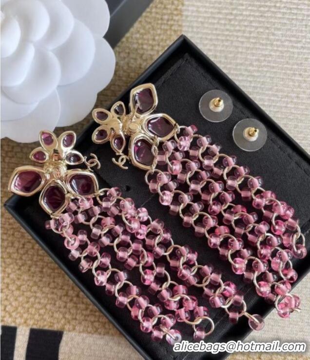 Market Sells Discount Chanel Bloom Earrings CH012703 Pink 2026