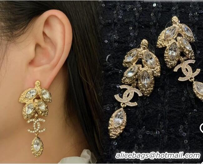 New Fashion Chanel Crystals Earrings CH012812 Gold 2026