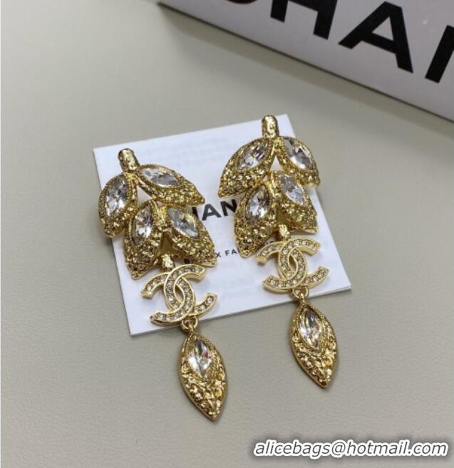 New Fashion Chanel Crystals Earrings CH012812 Gold 2026