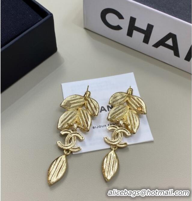 New Fashion Chanel Crystals Earrings CH012812 Gold 2026