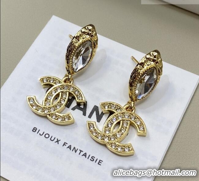 Grade Inexpensive Chanel Crystals Earrings CH012813 Gold 2026