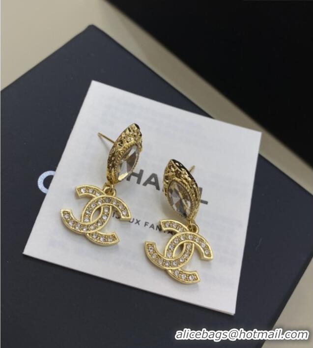 Grade Inexpensive Chanel Crystals Earrings CH012813 Gold 2026