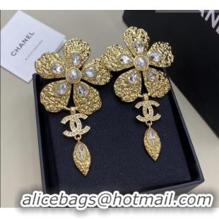 New Release Creation Chanel Bloom Clip Earrings CH012818 Gold 2026