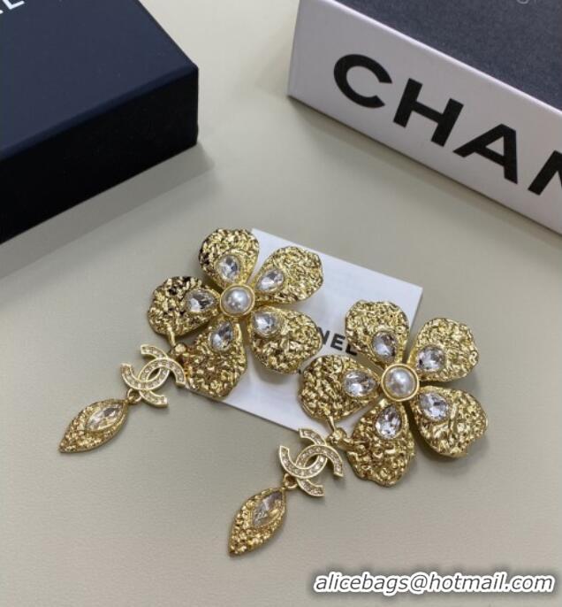 New Release Creation Chanel Bloom Clip Earrings CH012818 Gold 2026