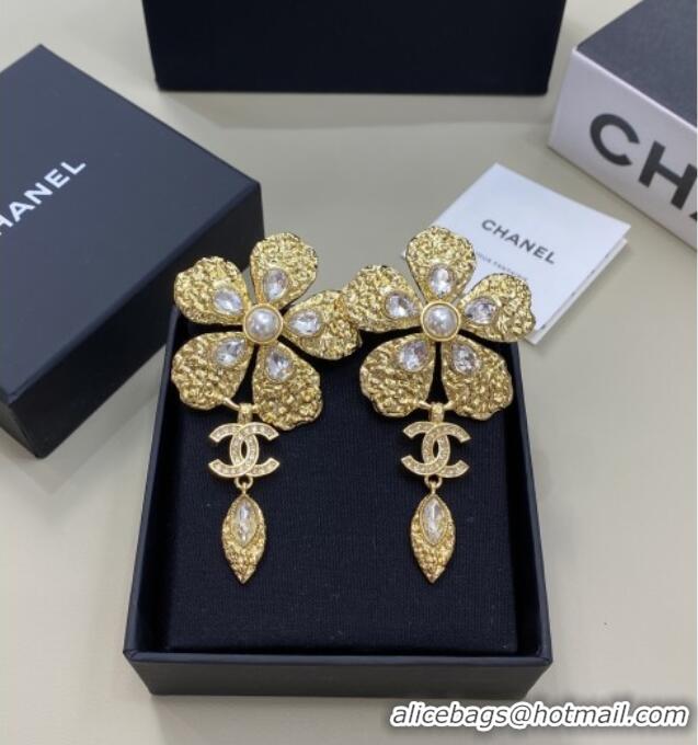 New Release Creation Chanel Bloom Clip Earrings CH012818 Gold 2026