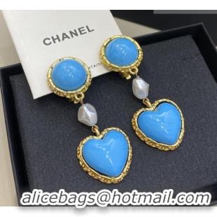 Particularly Recommended Chanel Heart Earrings CH012837 Blue 2026