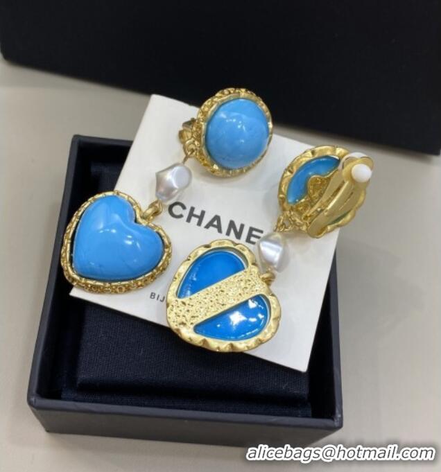 Particularly Recommended Chanel Heart Earrings CH012837 Blue 2026
