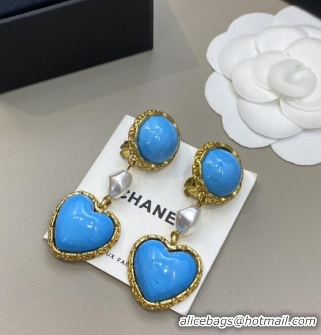 Particularly Recommended Chanel Heart Earrings CH012837 Blue 2026