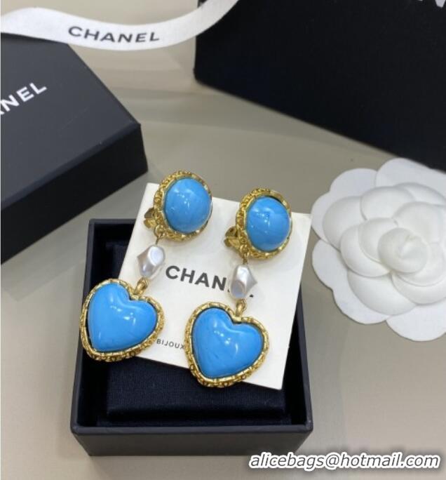 Particularly Recommended Chanel Heart Earrings CH012837 Blue 2026