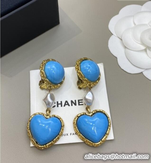 Particularly Recommended Chanel Heart Earrings CH012837 Blue 2026