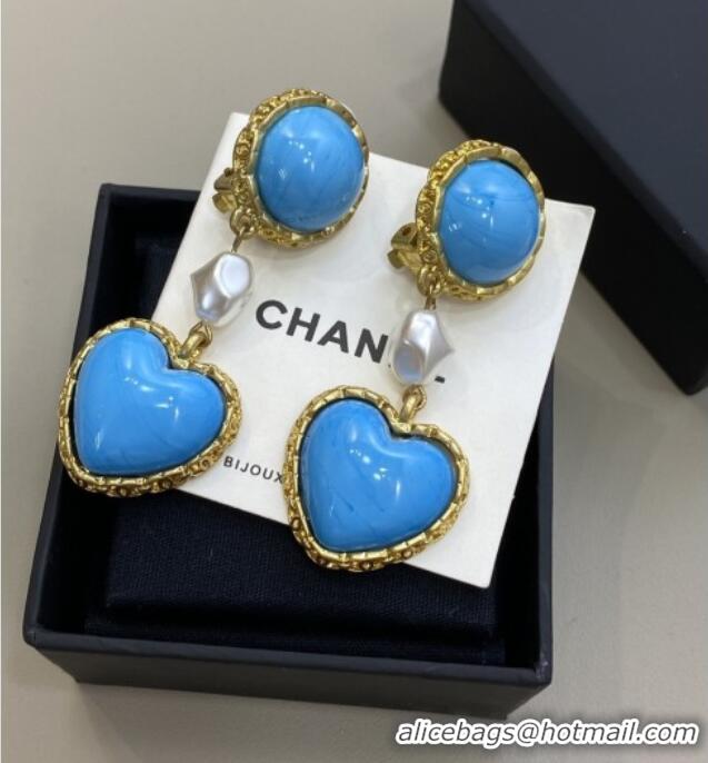 Particularly Recommended Chanel Heart Earrings CH012837 Blue 2026