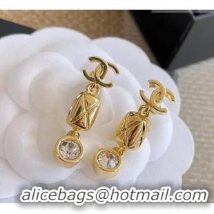 Buy Fashionable Chanel Short Earrings CH032021 Strass/Gold 2026