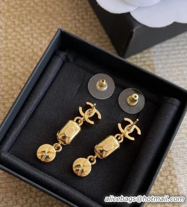 Buy Fashionable Chanel Short Earrings CH032021 Strass/Gold 2026