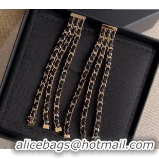Well Crafted Chanel Tassel Chain Earrings CH032027 Black 2026