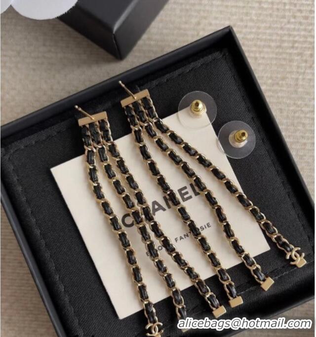 Well Crafted Chanel Tassel Chain Earrings CH032027 Black 2026