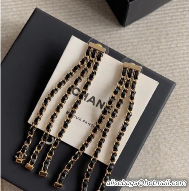 Well Crafted Chanel Tassel Chain Earrings CH032027 Black 2026