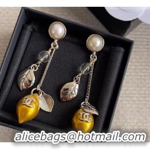 Free Shipping Discount Chanel Yellow Lemon Earrings CH032024 2026