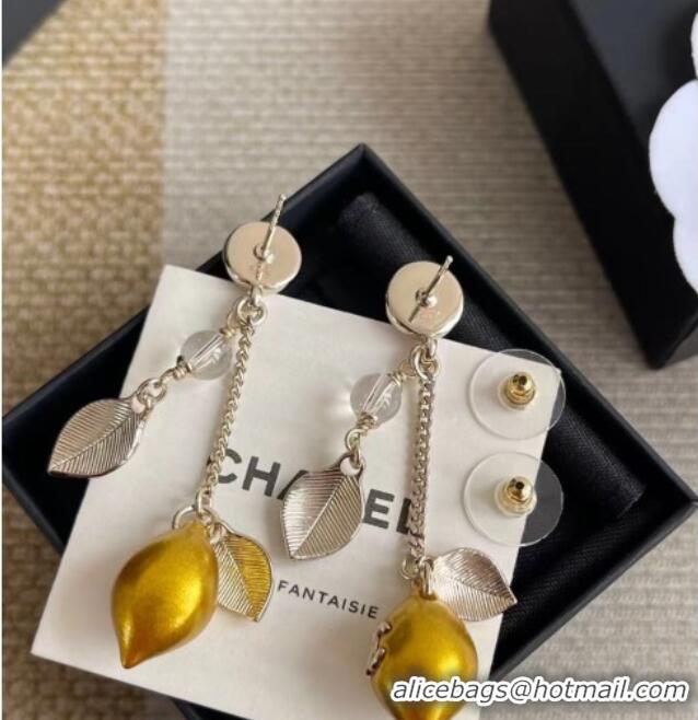 Free Shipping Discount Chanel Yellow Lemon Earrings CH032024 2026