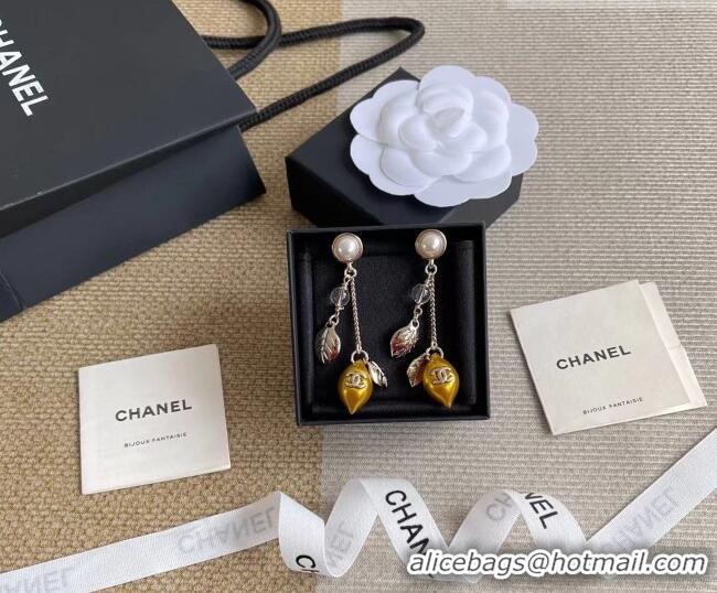 Free Shipping Discount Chanel Yellow Lemon Earrings CH032024 2026