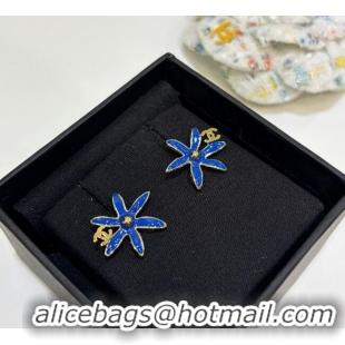 Best Grade Chanel Bloom Studs Earrings CH032023 Blue 2026