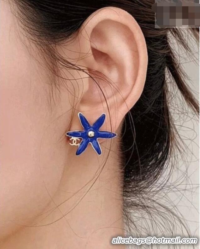 Best Grade Chanel Bloom Studs Earrings CH032023 Blue 2026