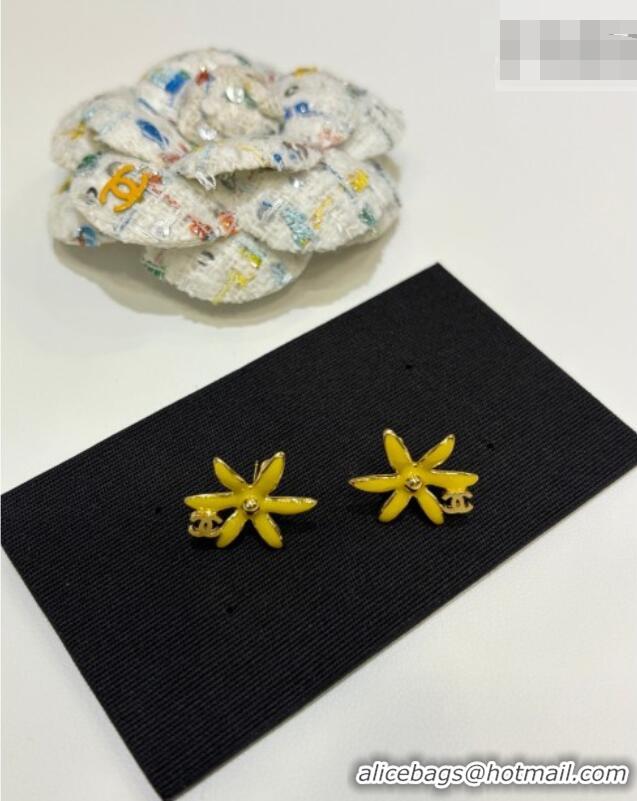 Modern Classic Chanel Bloom Studs Earrings CH032023 Yellow 2026
